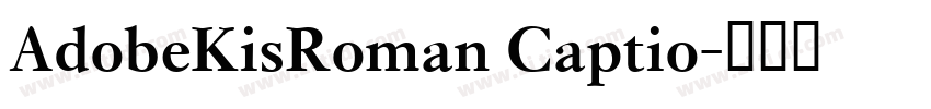 AdobeKisRoman Captio字体转换
